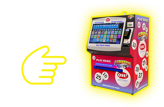 It's all here! [finger pointing to a touch and win kiosk]