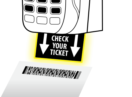 Check Your Ticket Graphic