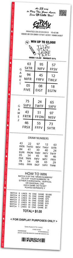 game ticket example